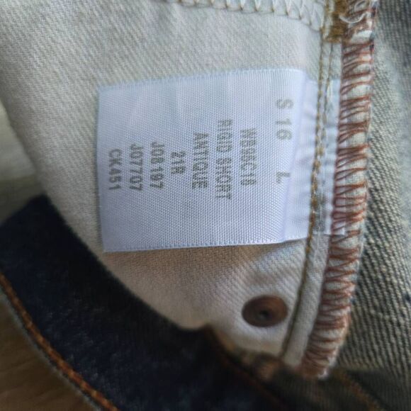 Calvin Klein Jean Shorts high waist rigid short antique size 16 - Picture 15 of 16